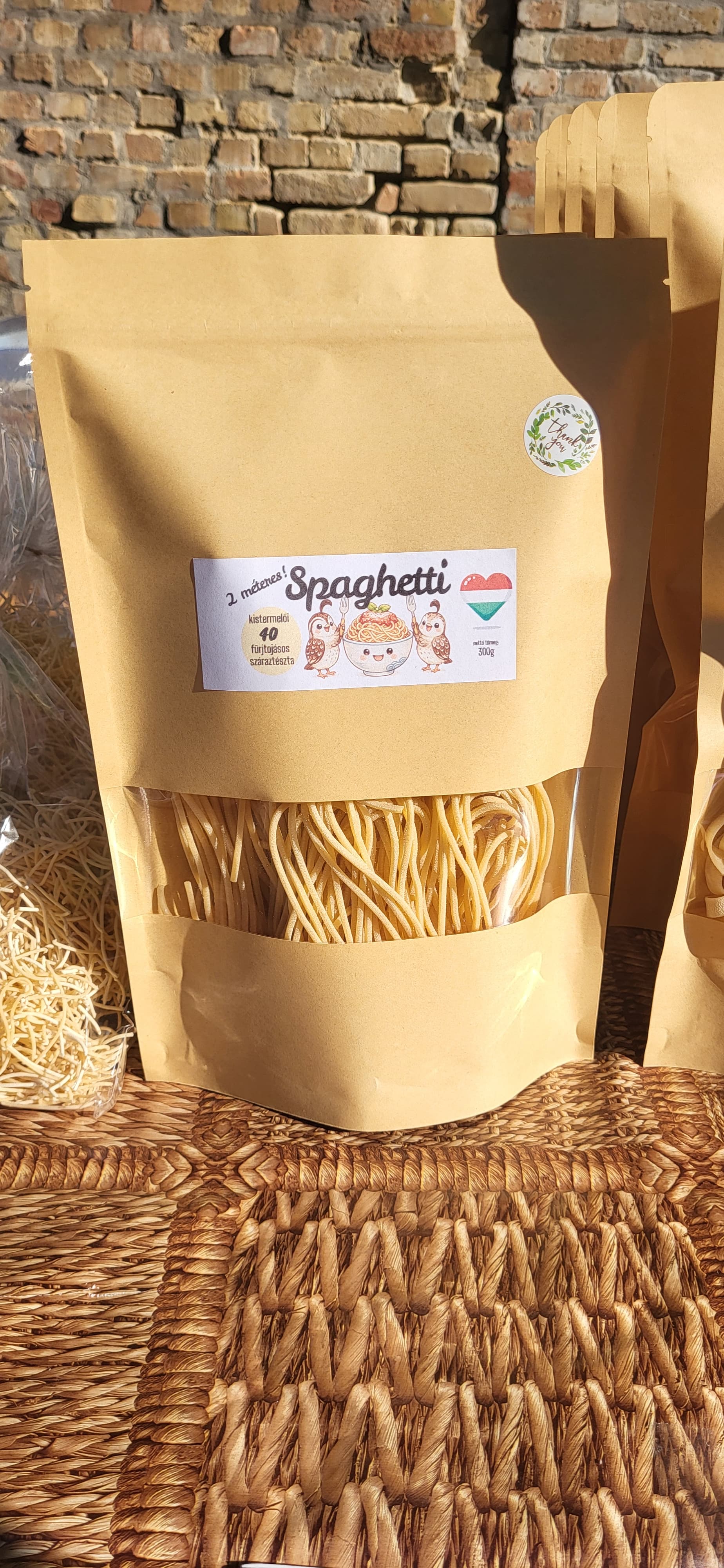 2 méteres kézműves 40 fürjtojásos spaghetti - 300g